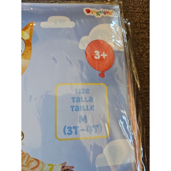 Bluey Bingo Toddler Costume Jumpsuit Headpiece Size M 3T 4T Halloween‎ Dress Up - Picture 4 of 9